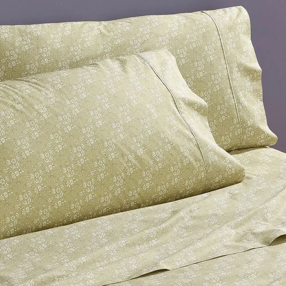 J. Crew NWT Liberty® Capel Floral Fabric Limited-edition King Sheet Set Green